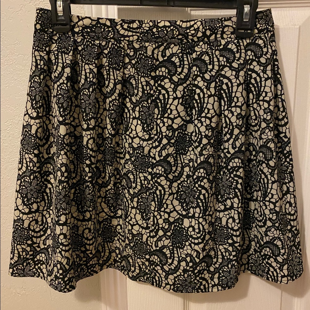Pleated floral skirt